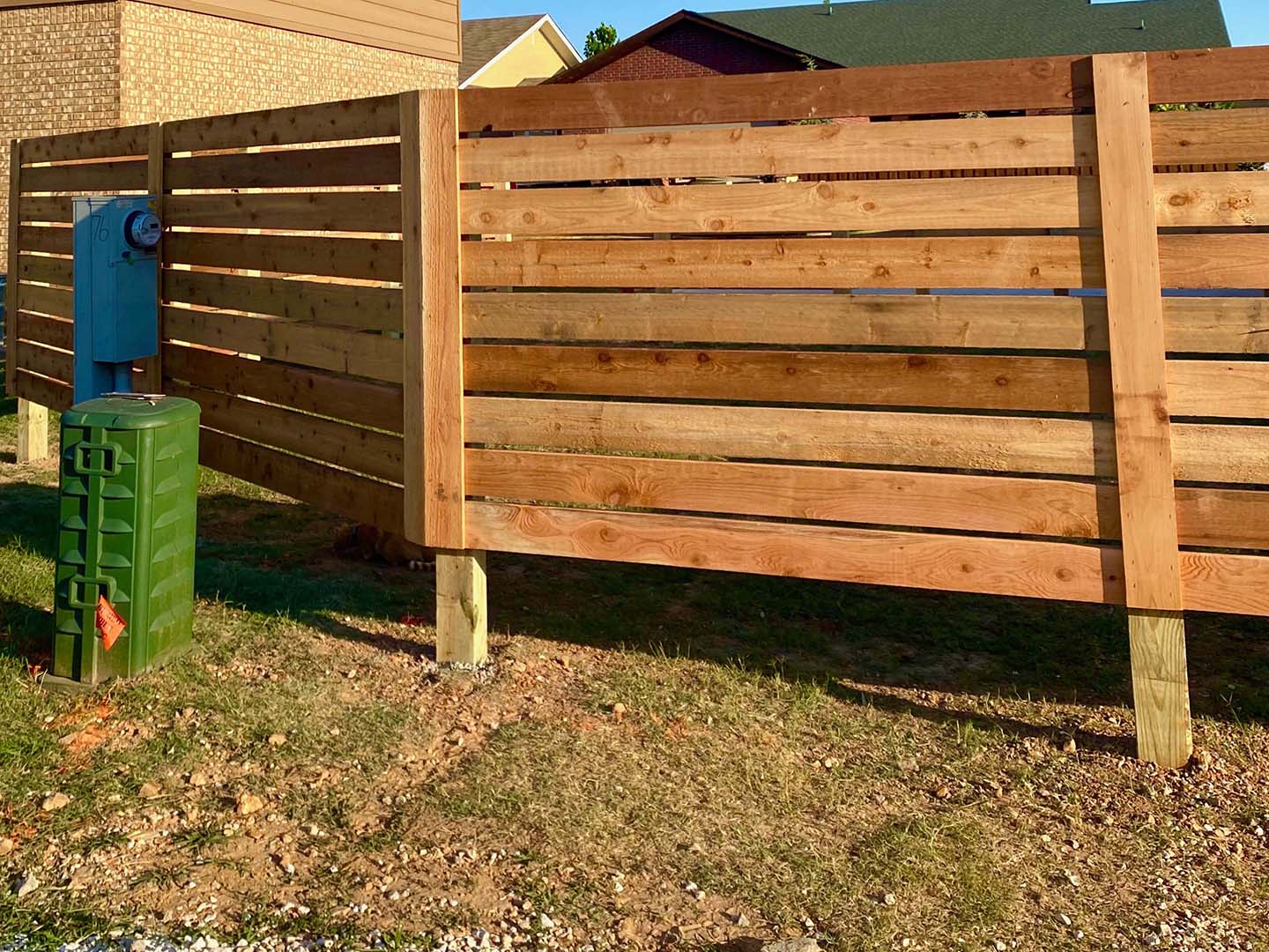 Bentonville AR horizontal style wood fence