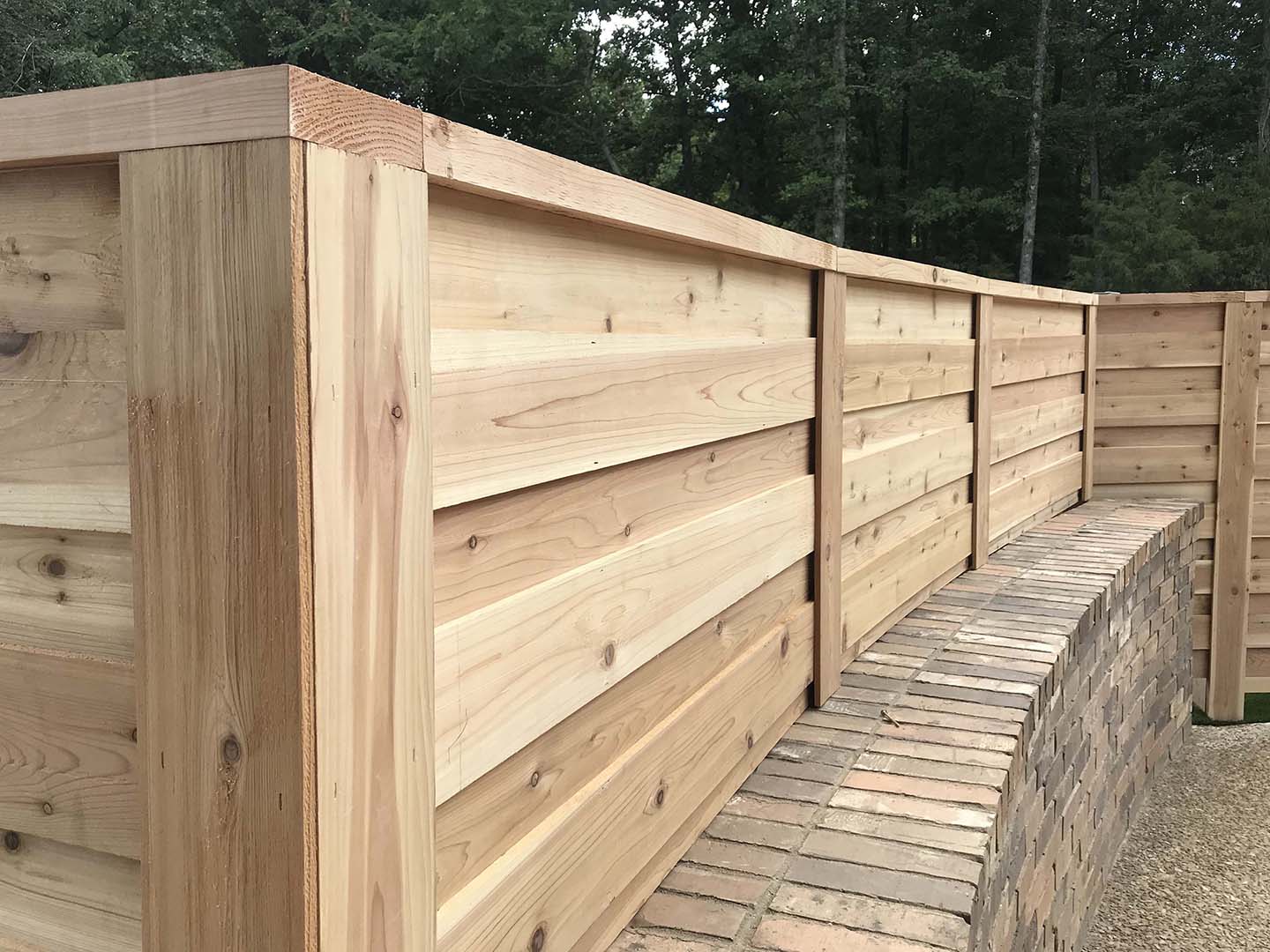Brenham TX cap and trim style wood fence