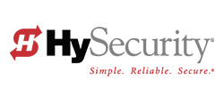 HySecurity logo with a red and white emblem on the left and the words “HySecurity” beside it. The tagline “Simple. Reliable. Secure.” appears in red text below the logo.